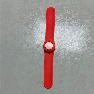 Source Unknown Red Silicone Slap-On Watch